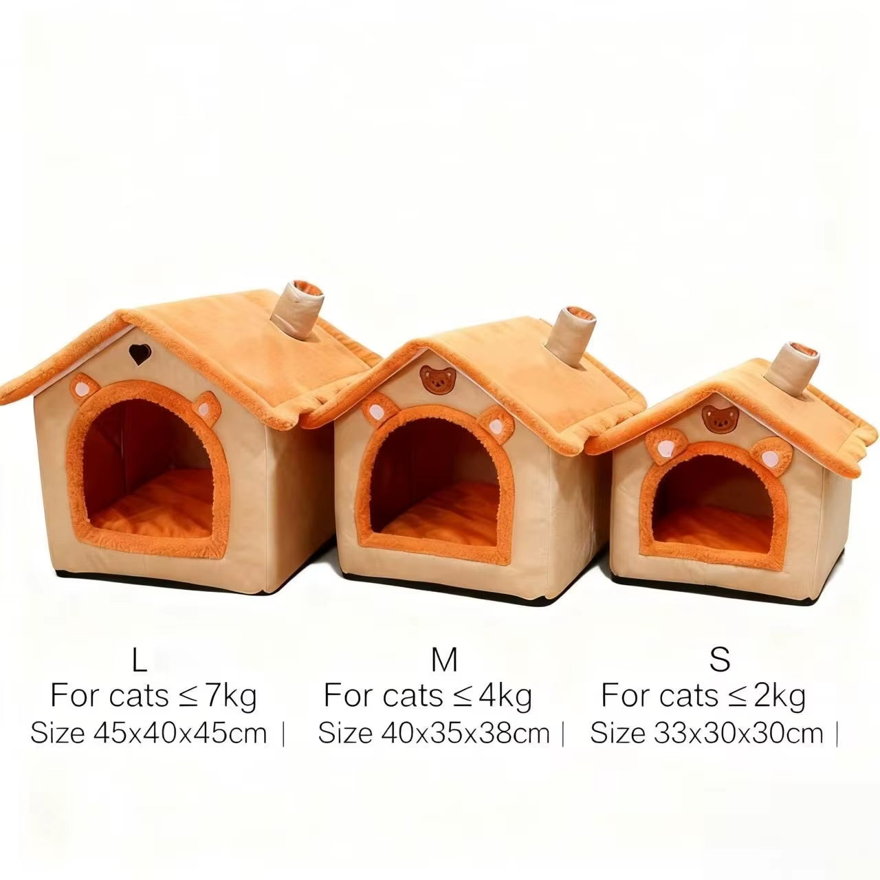 All-Season Pet House Bed - Removable and Washable Design for Small Dogs and Cats