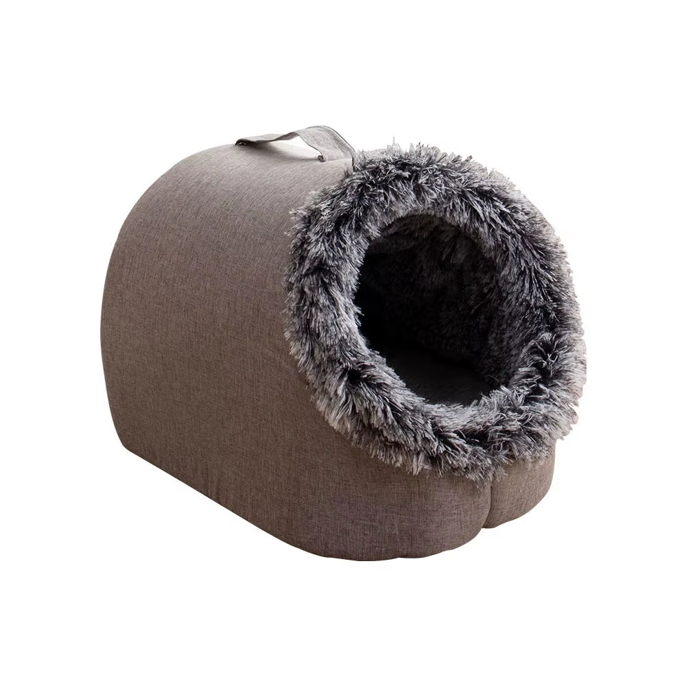 Cozy Self-Warming Winter Dog Bed & Tent - Perfect Retreat for Small to Medium Pets
